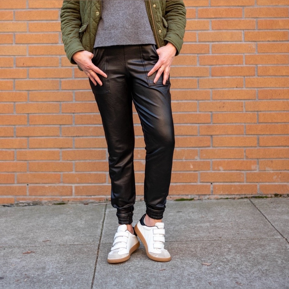 SPANX Faux Leather Joggers